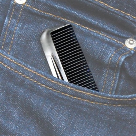 LUXXII (6 Pack) 5" Pocket Hair Comb Beard & Mustache Combs for Men's Hair Beard - Picture 3 of 7